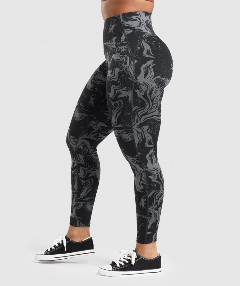 Women's Gymshark GS Power High Rise Leggings Black | CA 05D73N